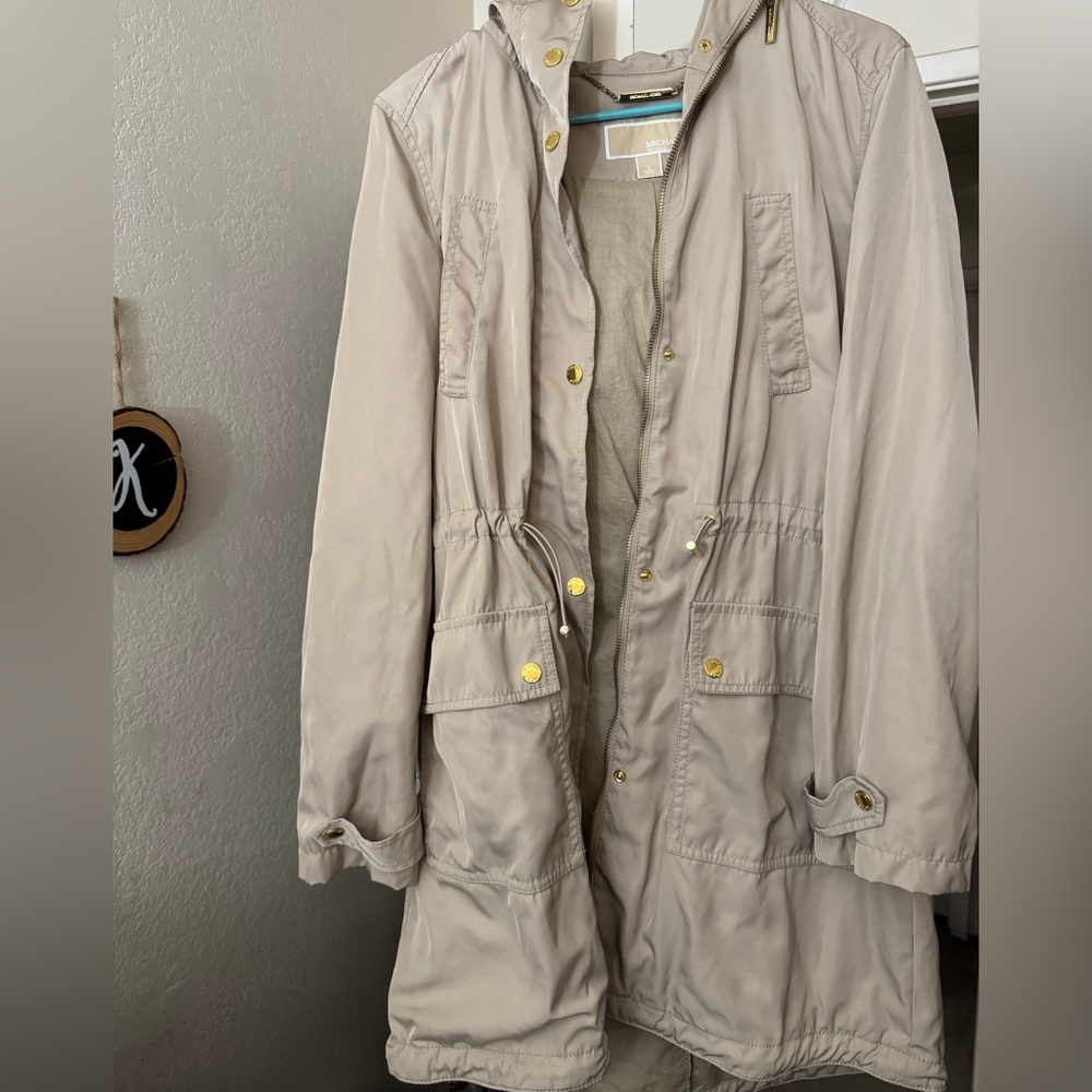 Michael Kors Tan Jacket with Gold Details